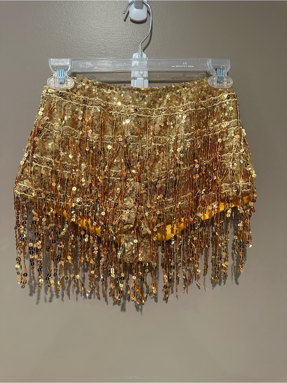 Gold Sequin Fringe Mini Shorts - Sparkling Party Shorts